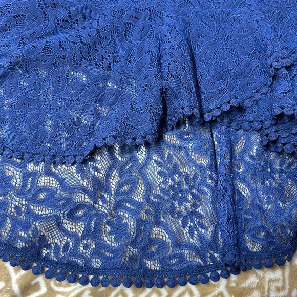 Cure Royal Blue Shift Dress Embellished SzL - Picture 9 of 12